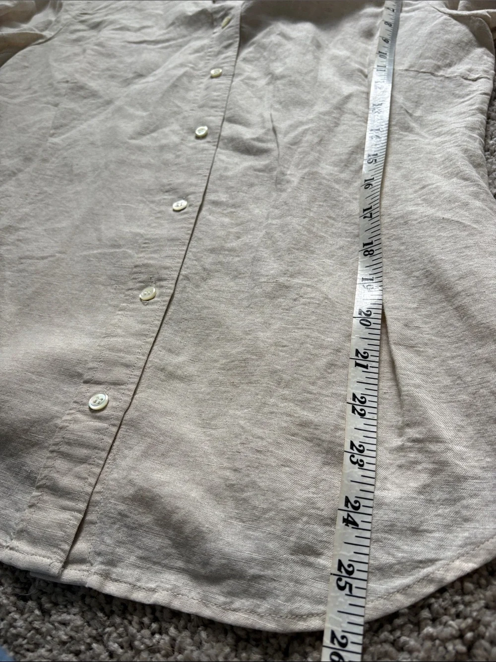 J Crew Casual Button-Down Shirt Linen Blend Fitted - Picture 7 of 7